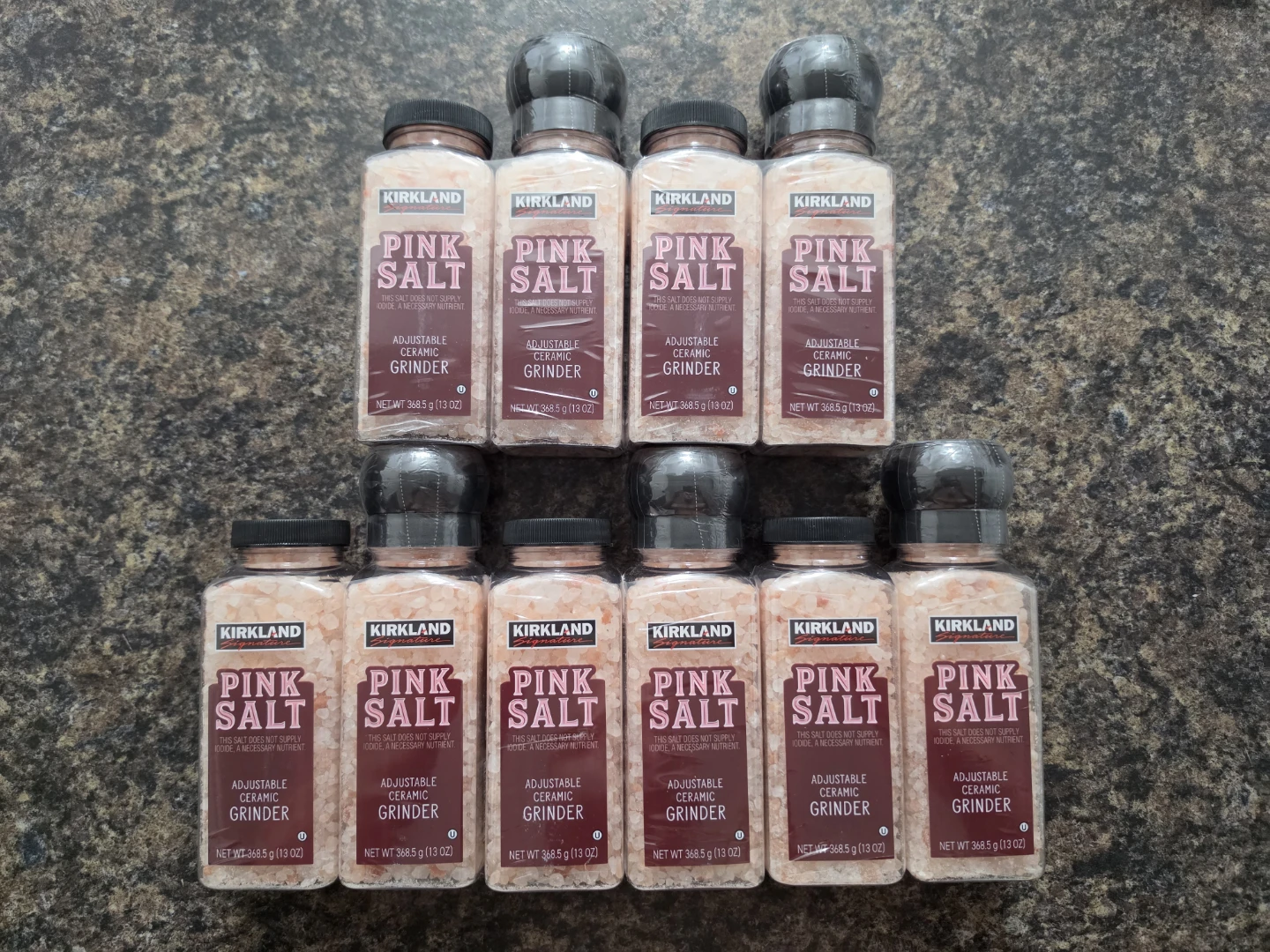 PACK OF 5 Kirkland Signature Pink Salt, Grinder wtih Refill