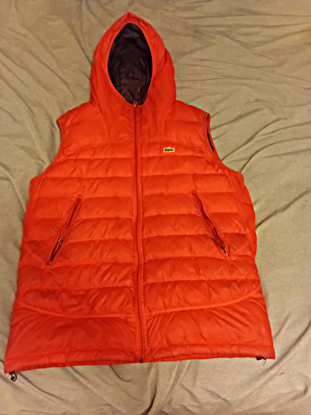 Red Lacoste Puffer Vest