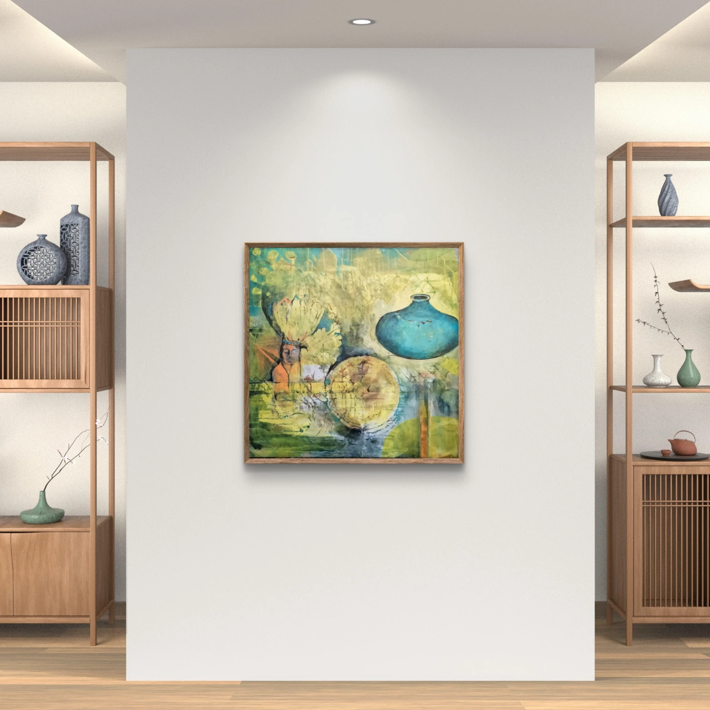 Abstract Native American and Pot Wall Art - photo 2