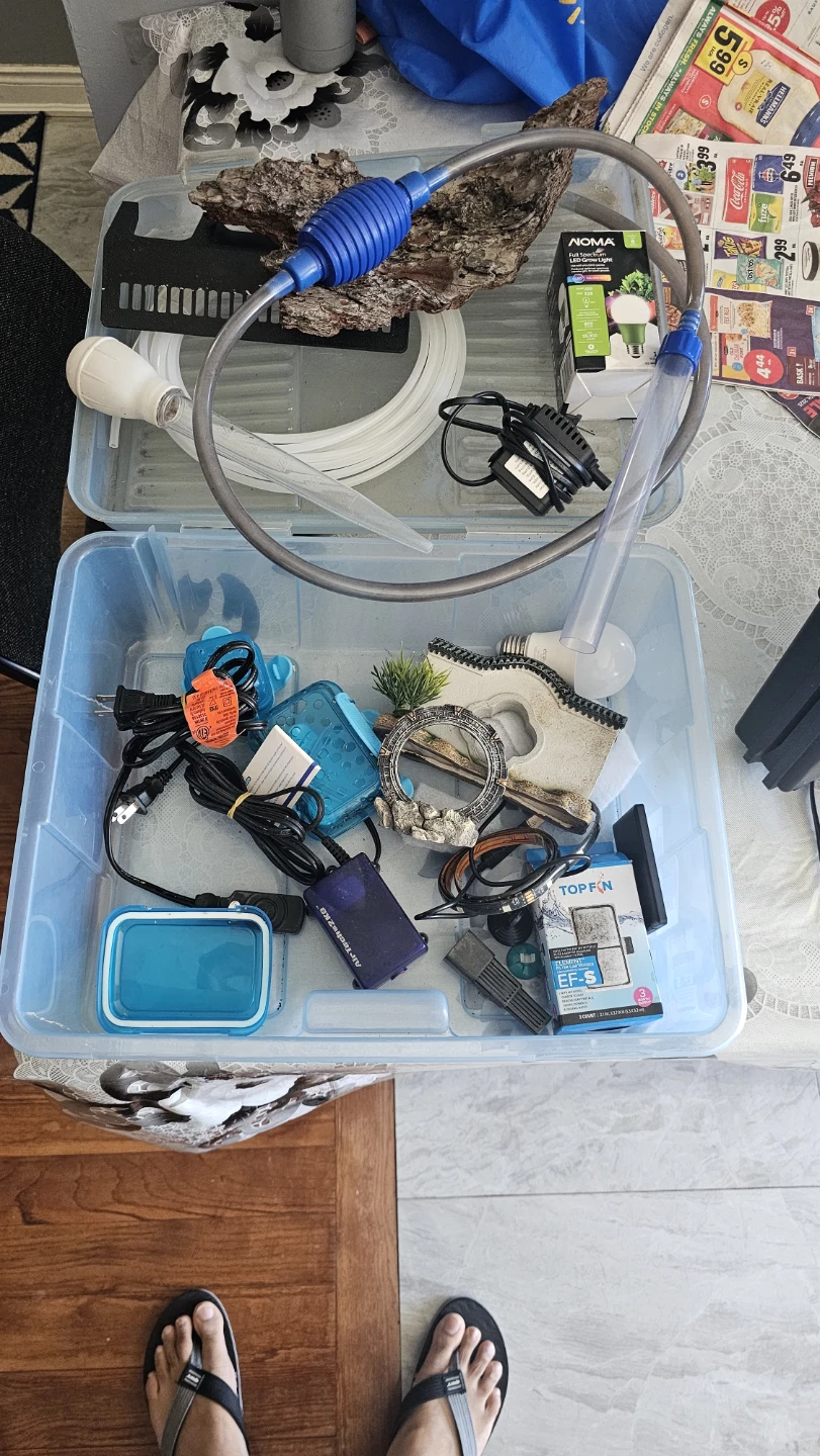 Assorted Aquarium Supplies and Decor Bundle