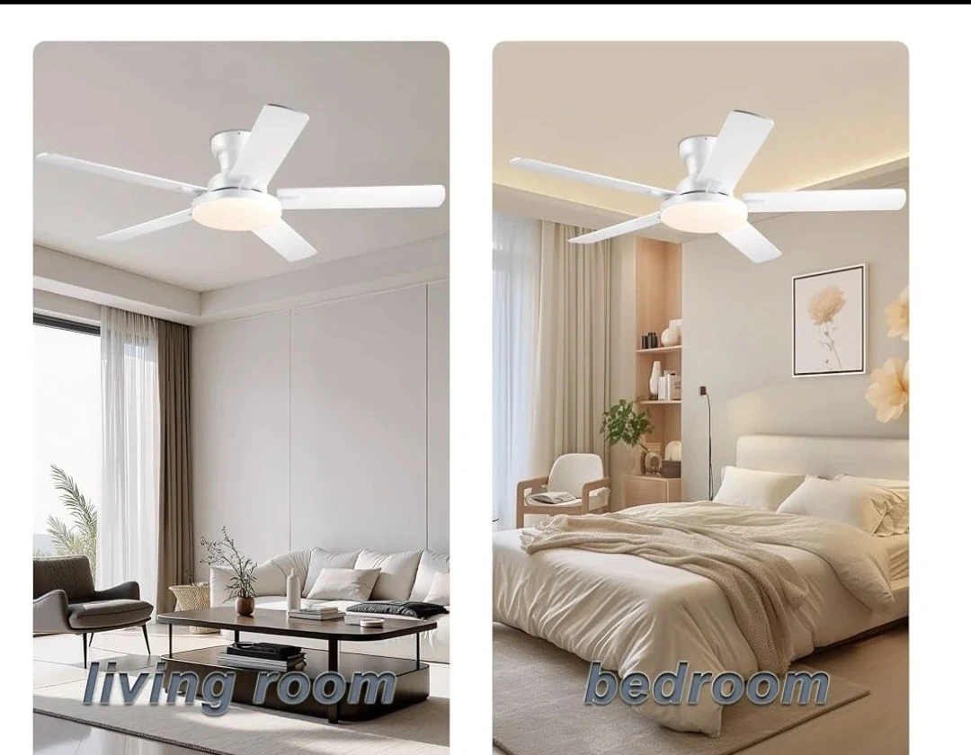 Passky 52 Inch Flush Mount Ceiling Fan with Light - photo 2