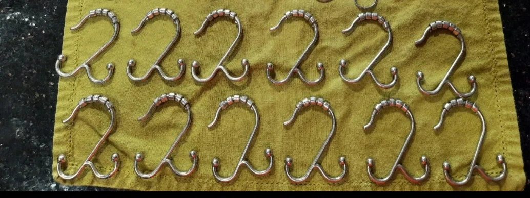 Shower curtain hooks