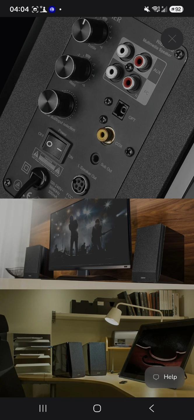 Edifier Speakers (bluetooth) r1850db with subwoofer out - photo 3