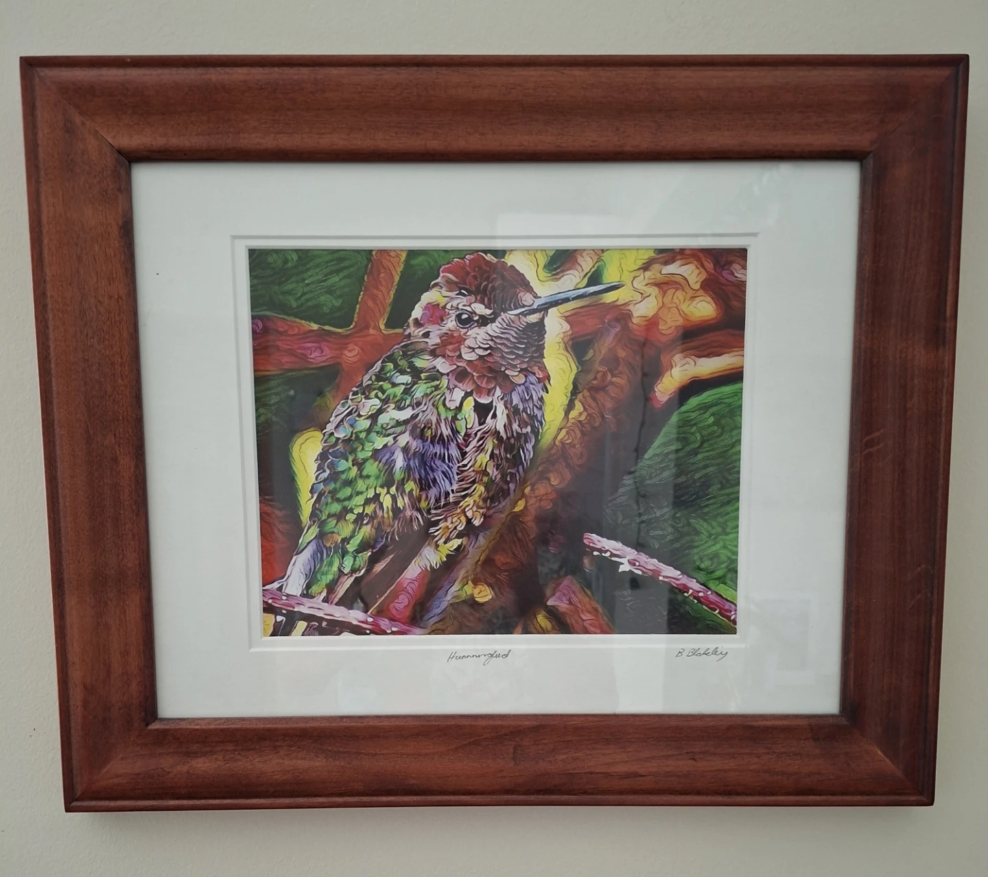 Framed Hummingbird Art Print