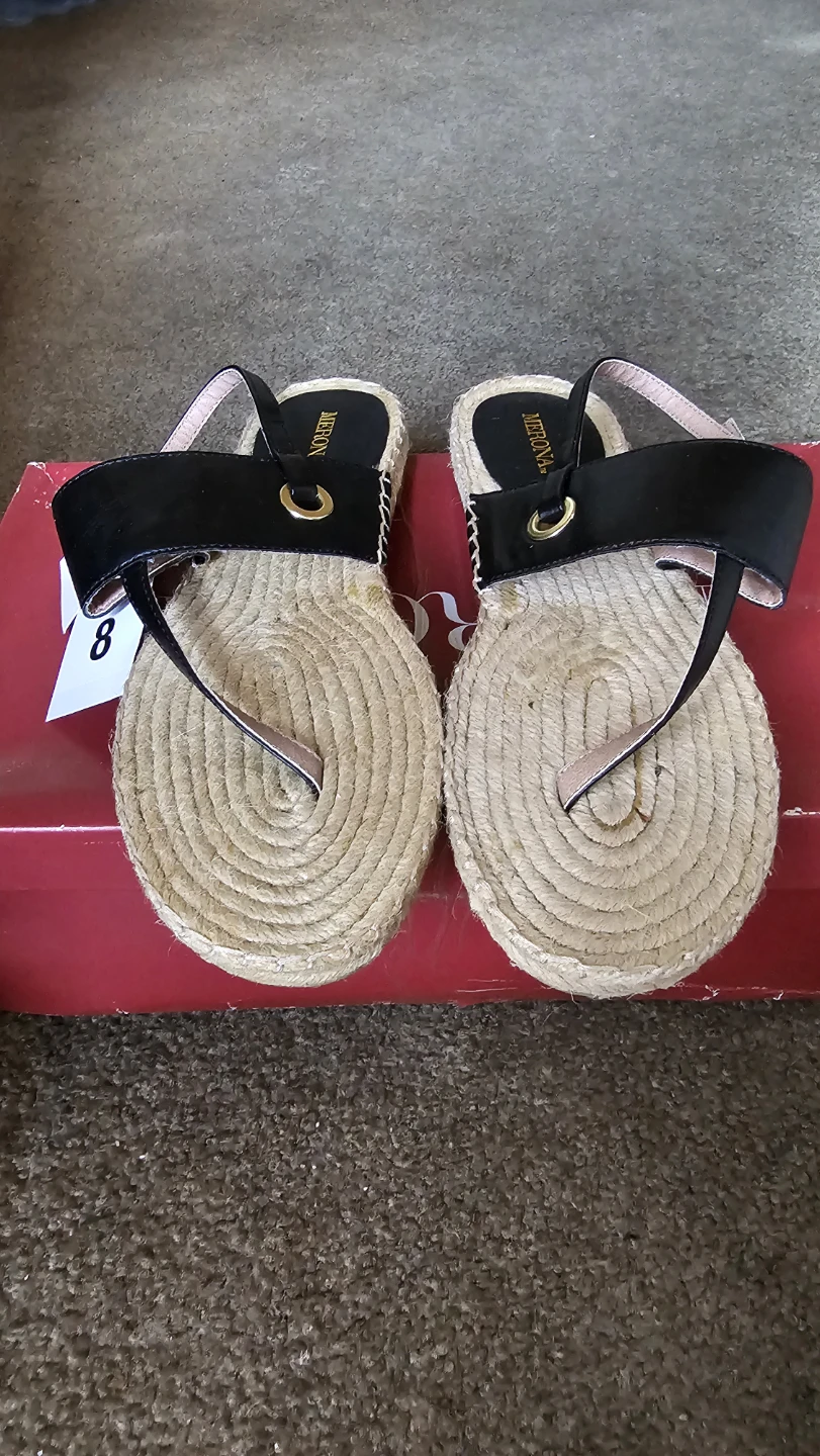 New Merona Black Espadrille Sandals - Size 8 - photo 2