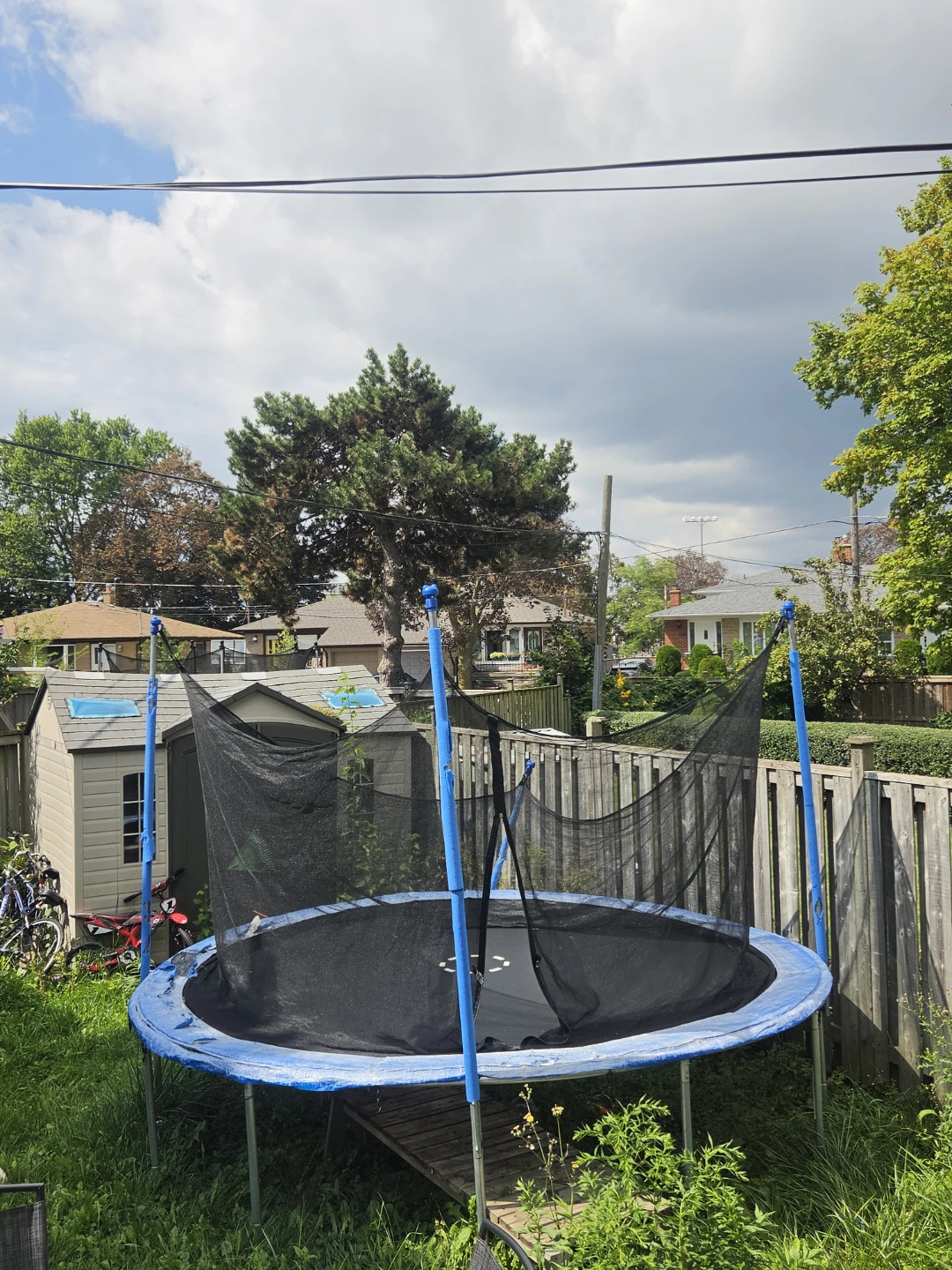 Blue Trampoline with Safety Net - photo 2