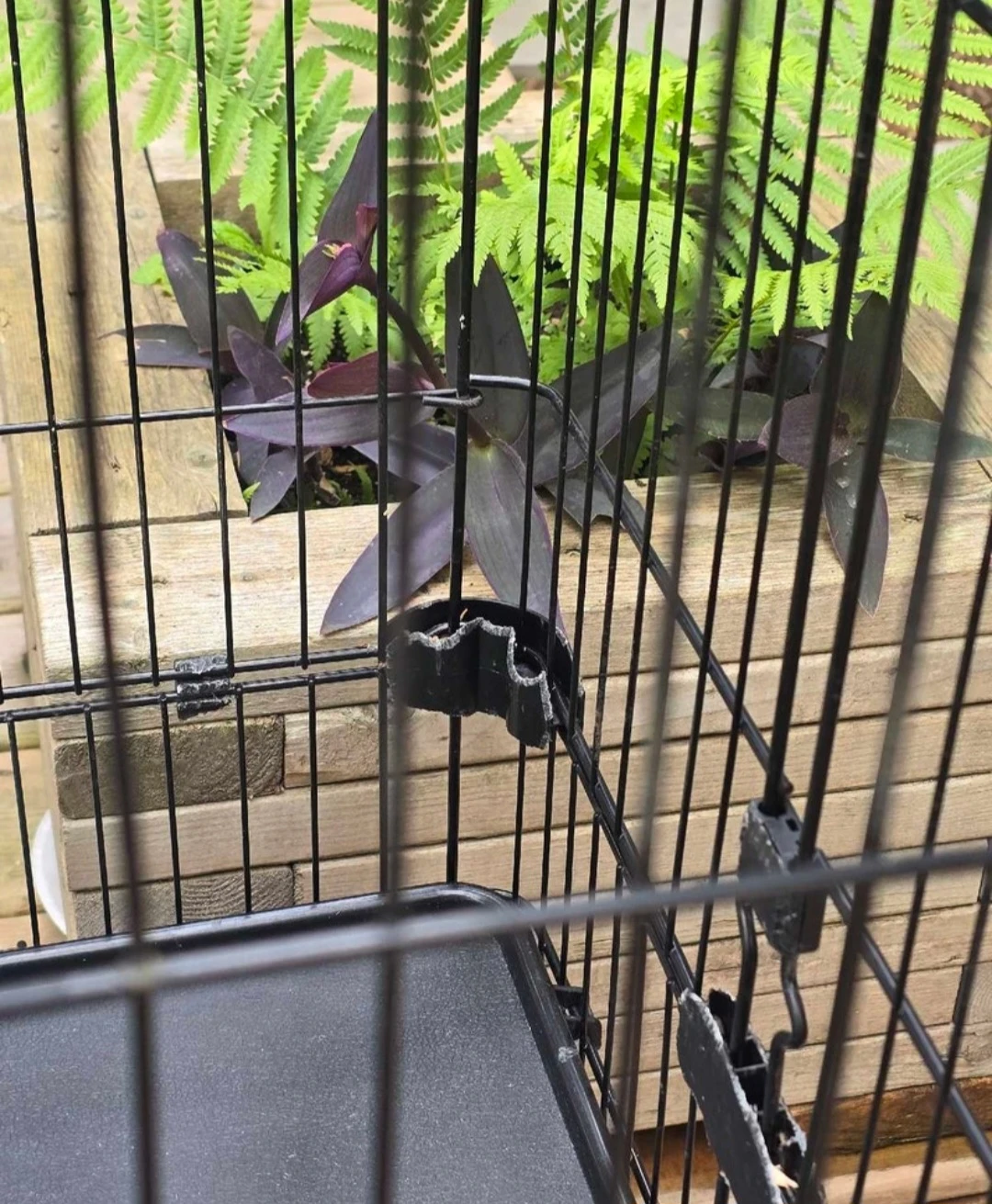 Multi-level Pet Cage with Wheels and Water Bottle - photo 4