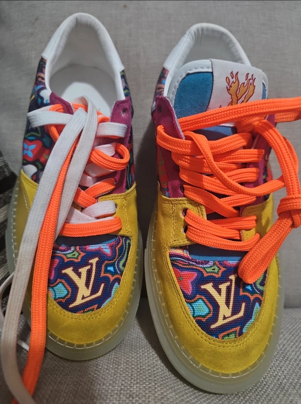 Louis Vuitton Multicolor "LV Initials" Sneakers - Size 37