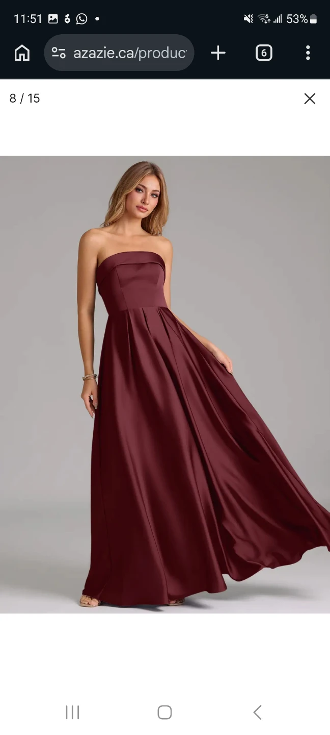 Azazie Strapless Maxi Dress