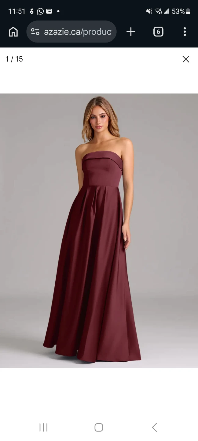 Azazie Strapless Maxi Dress - photo 4