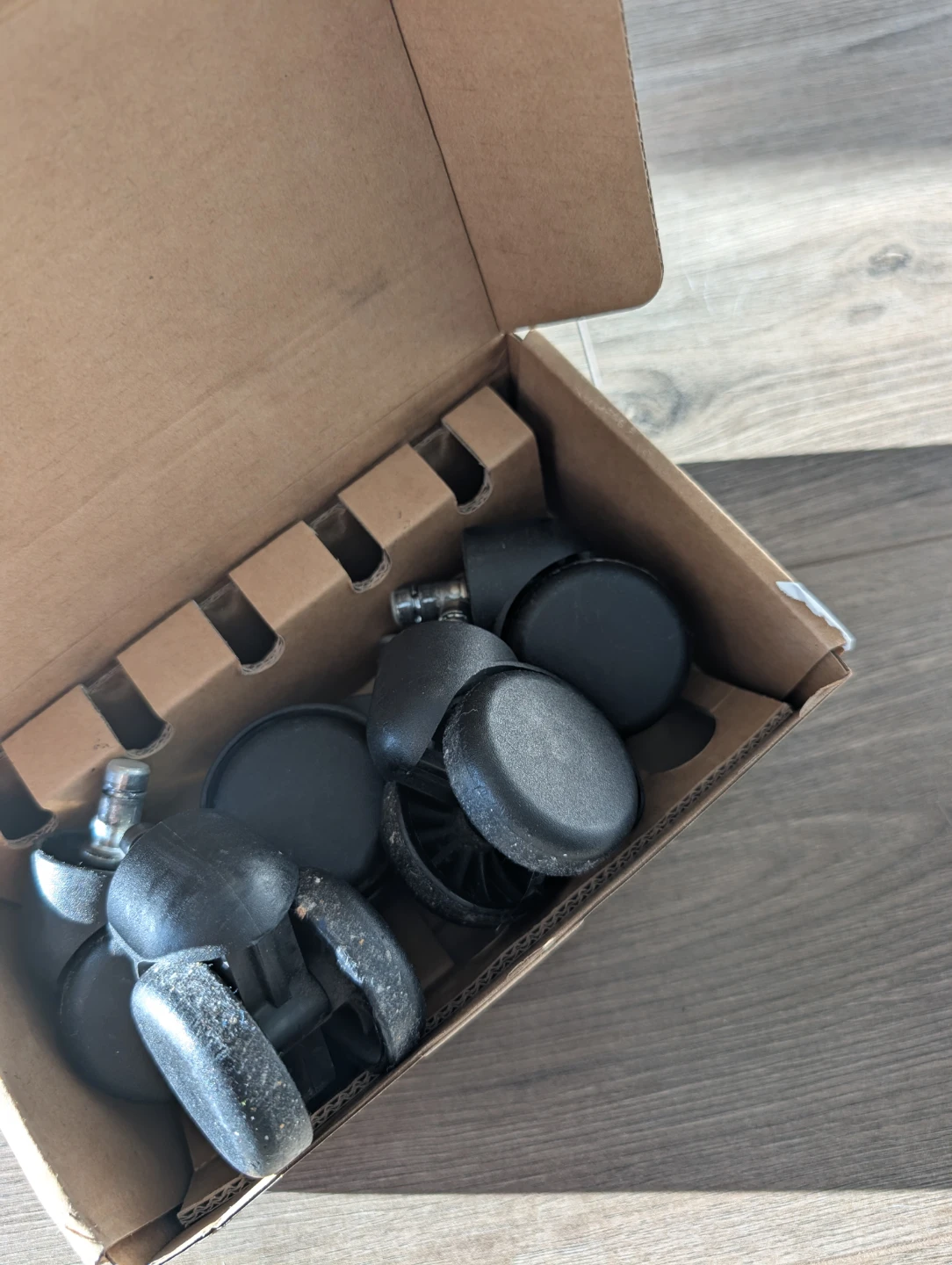 Set of Black Caster Wheels