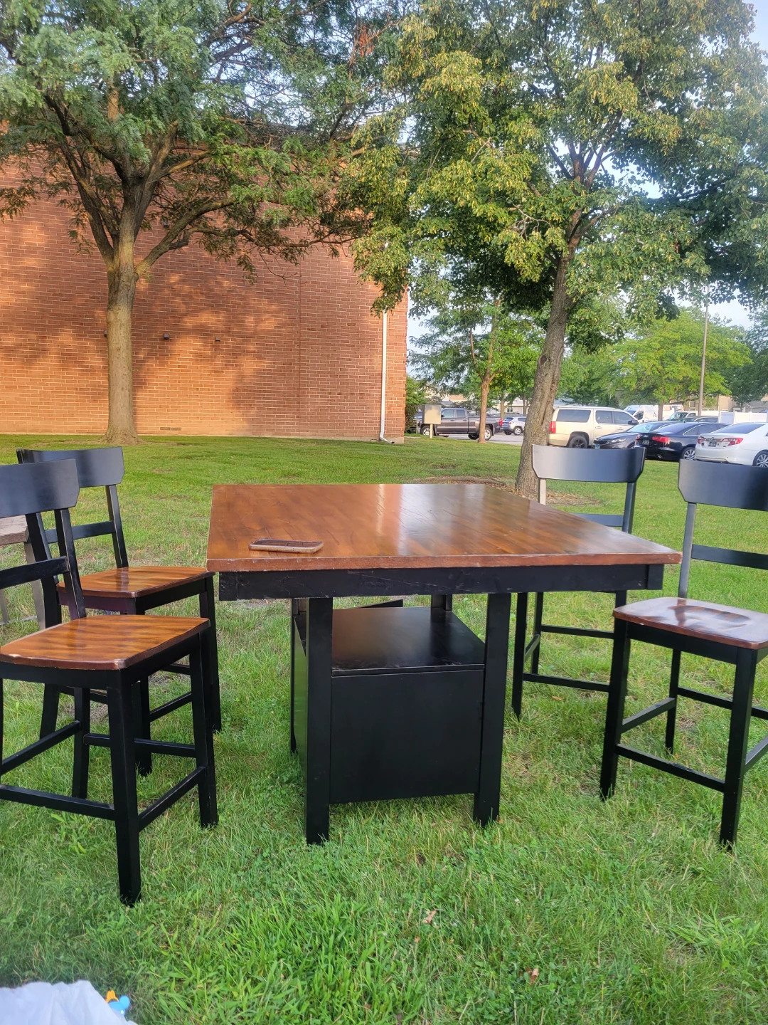 Square Counter Height Dining Table Set - photo 4