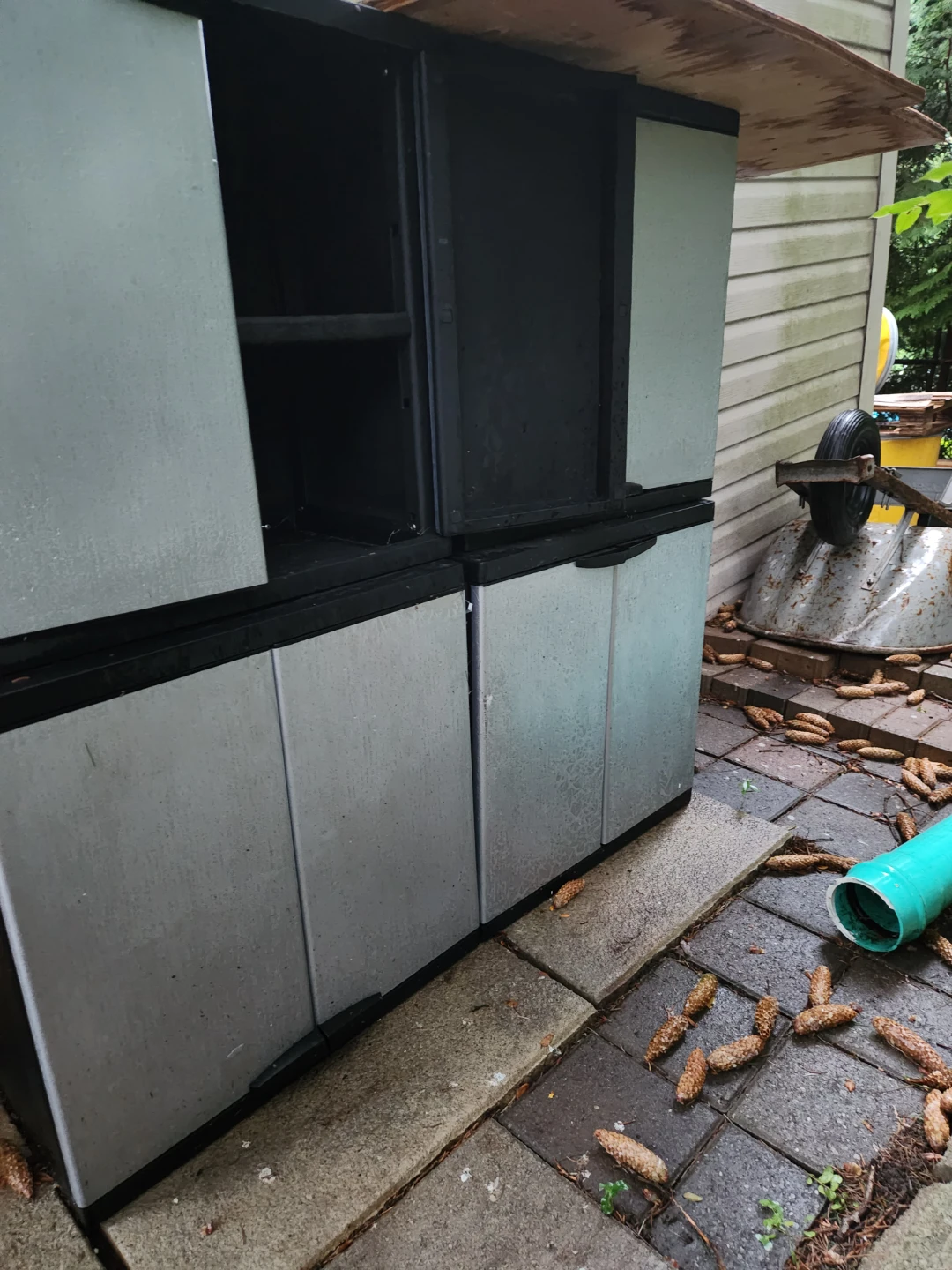 Two-Tier Plastic Storage Cabinet