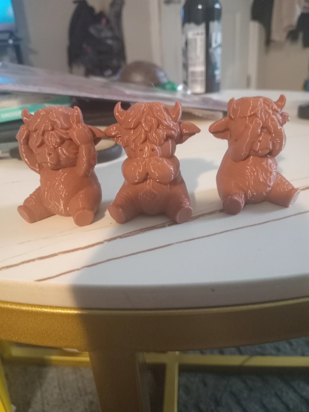 Set of 3 Highland Cow Figurines