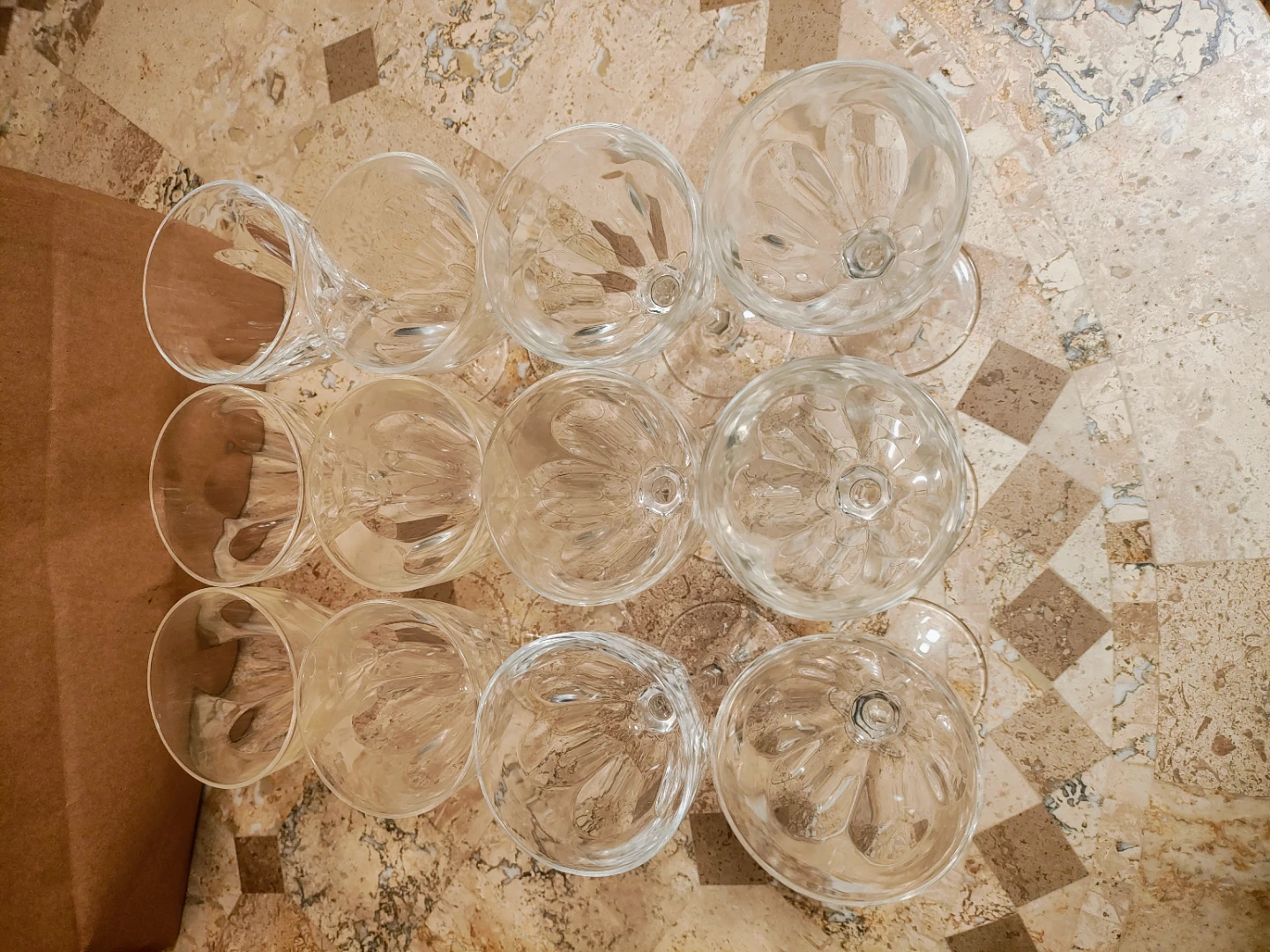 Set of 12 Clear Glass Stemware Wine Glasses - photo 5