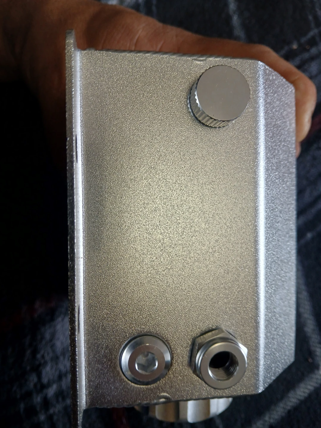Silver Aluminum Oil Catch Can Reservoir Tank - photo 3