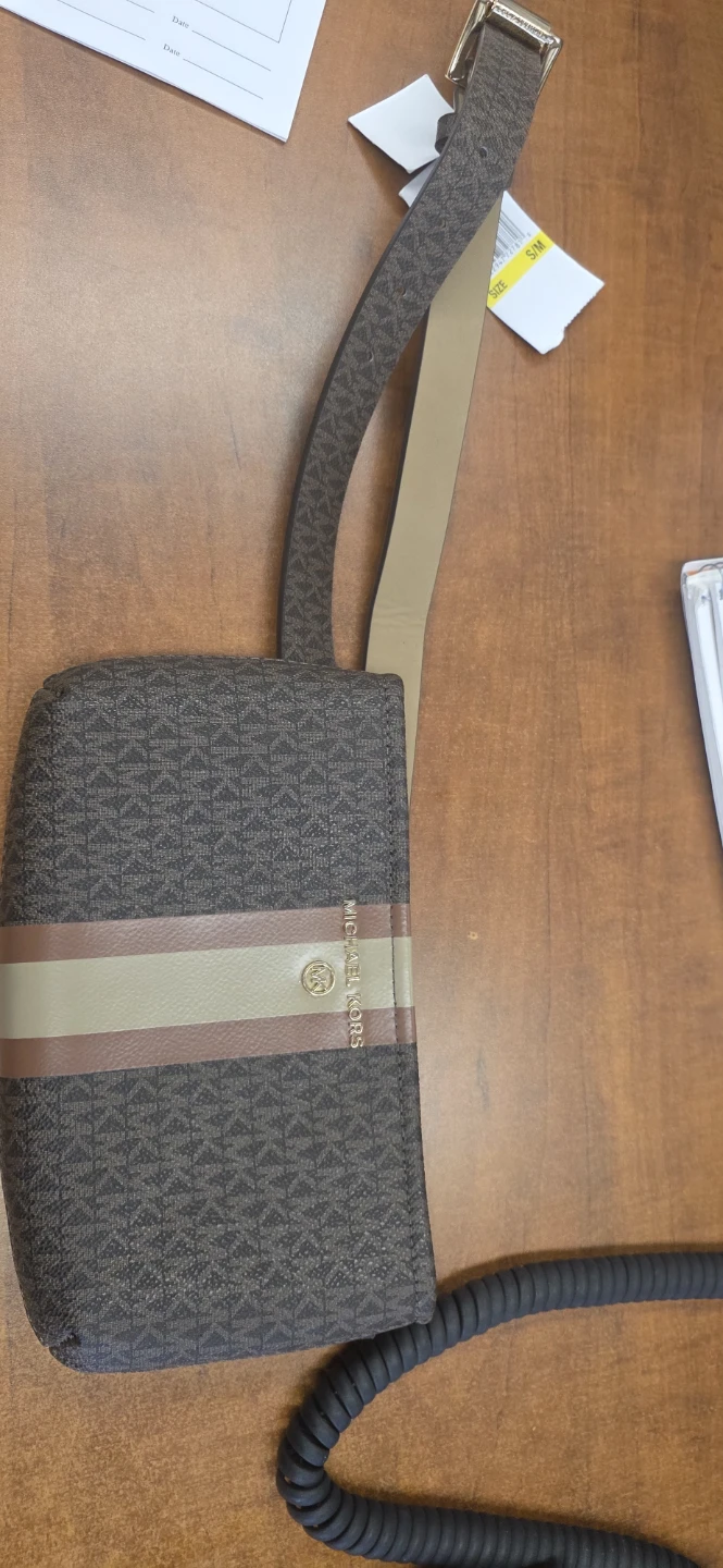 Michael Kors Logo Belt Bag with Stripe