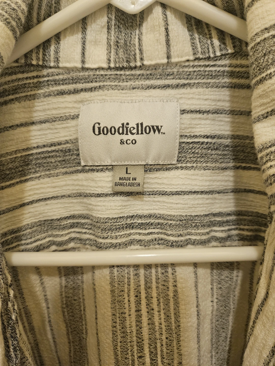 Goodfellow & Co. Striped Short Sleeve Button-Up Shirt - Size L - photo 4