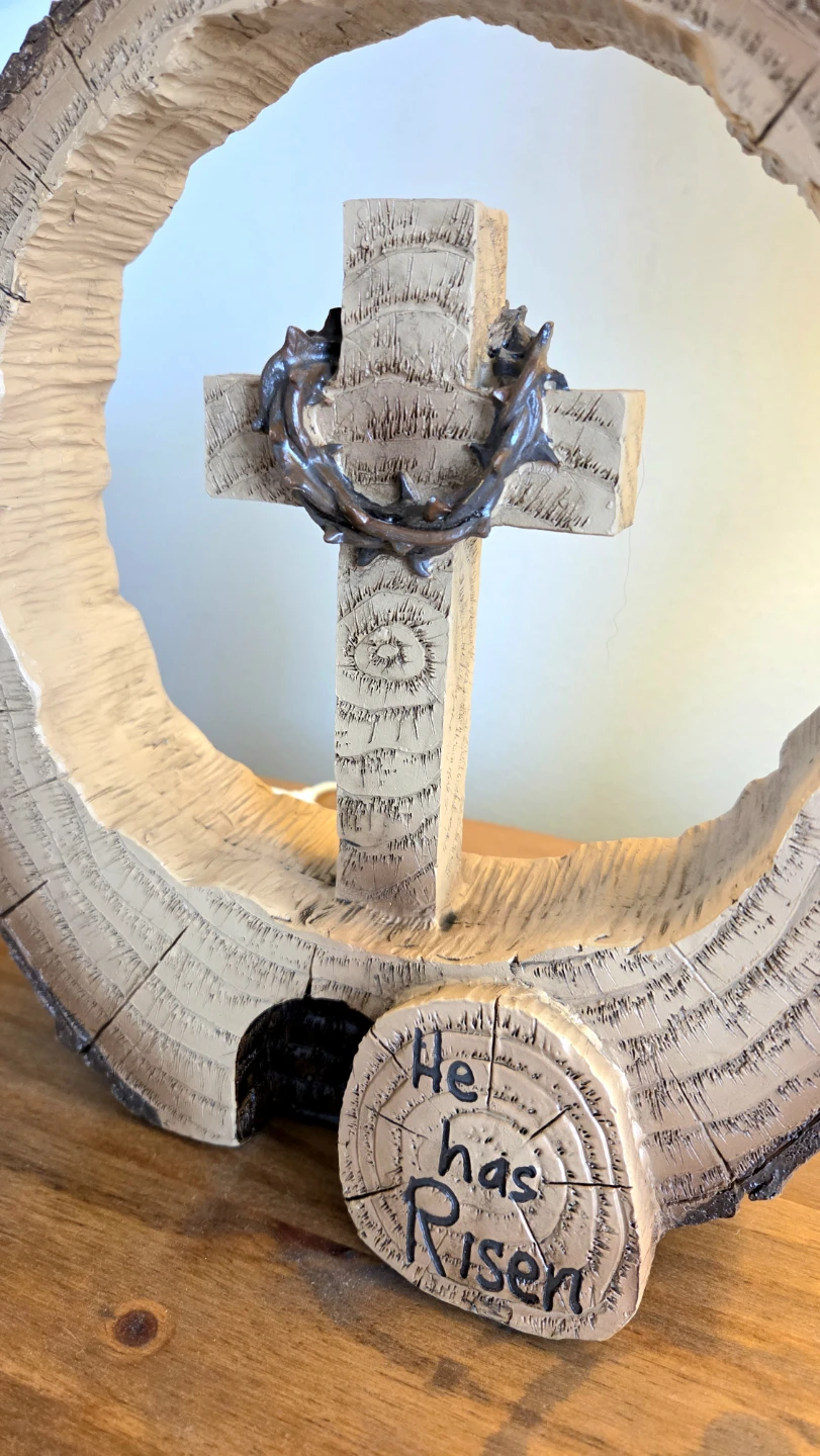 Jesus Is Risen Resurrection Cross – Wood Carving Display *new - photo 4