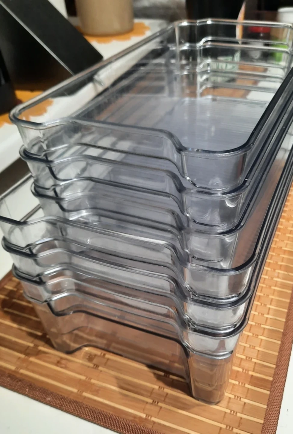 Set of 6 Clear Plastic Storage Bins - photo 2