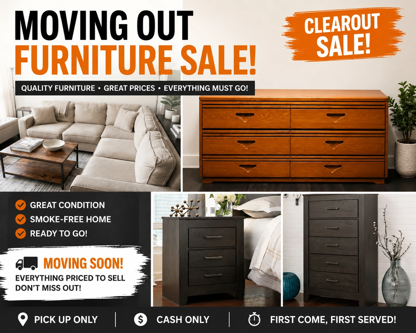 Moving Out Furniture Sale!