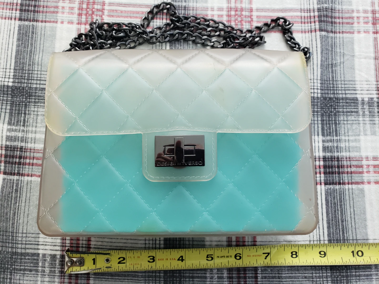 DESIGNINVERSO Quilted Translucent Crossbody Bag