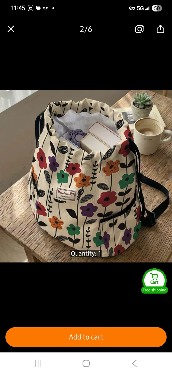 Floral Drawstring Backpack - photo 4