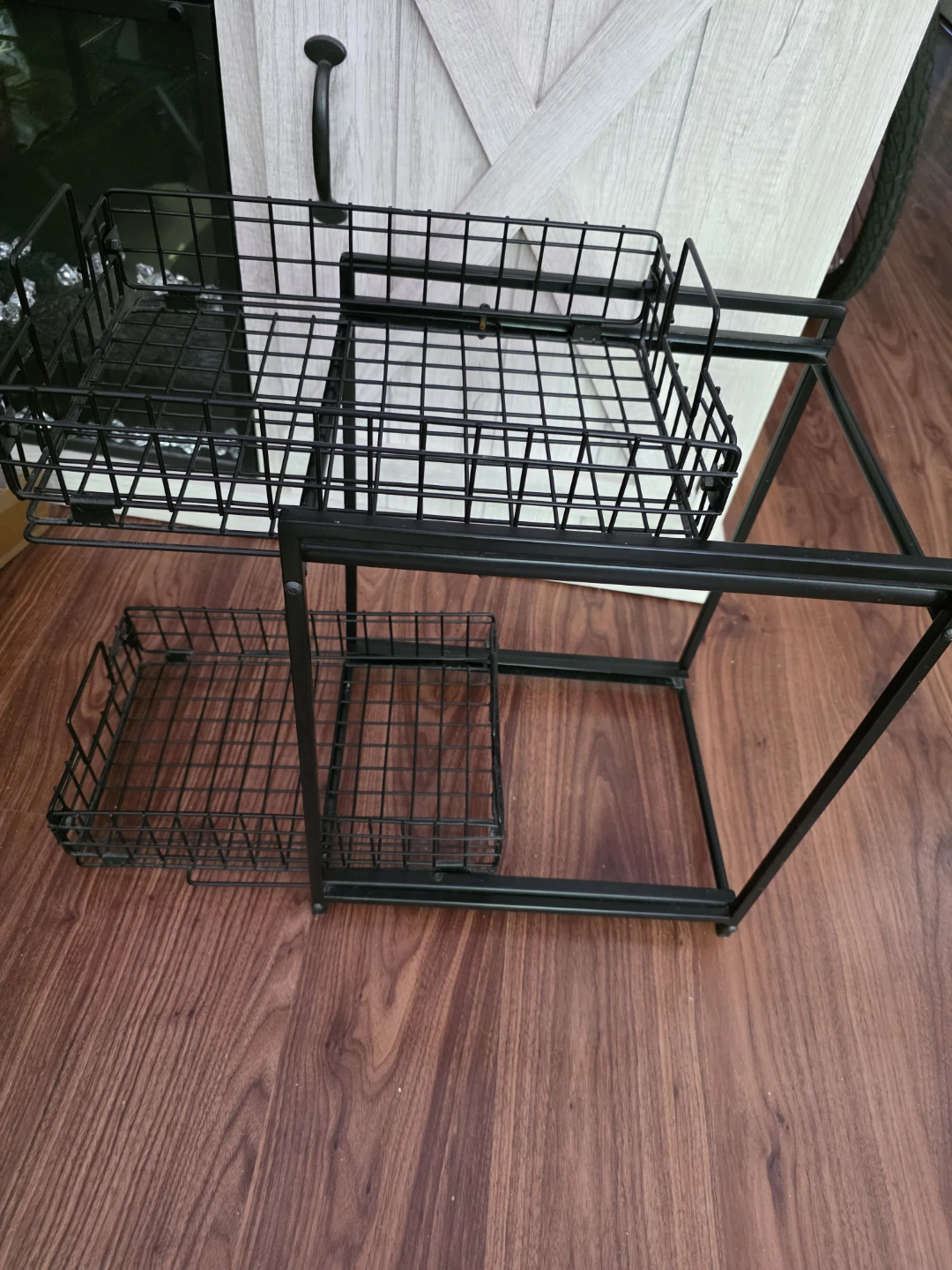Black 2-Tier Wire Storage Rack - photo 2