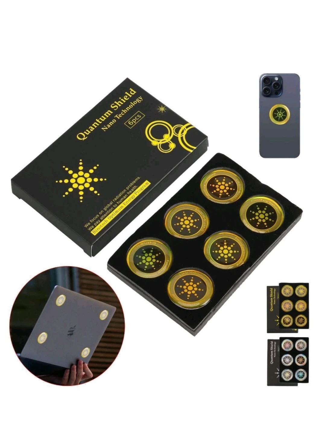 Quantum Shield Nano Technology Stickers (6 Pcs)