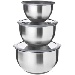 PC Stainless Steel Nesting Bowl Set - 3 Bowls. New! - photo 3