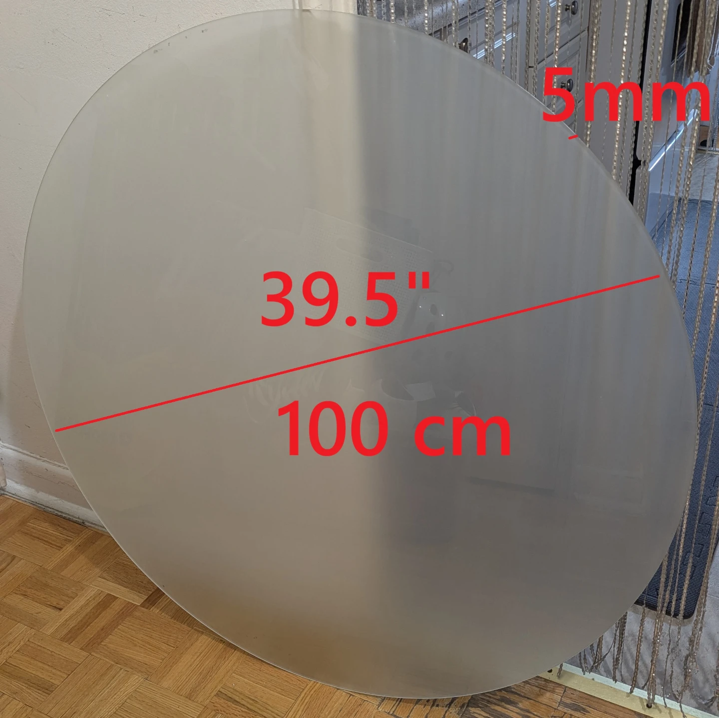 39.5" Circle Matte Glass Top, Table Top, a piece of glass