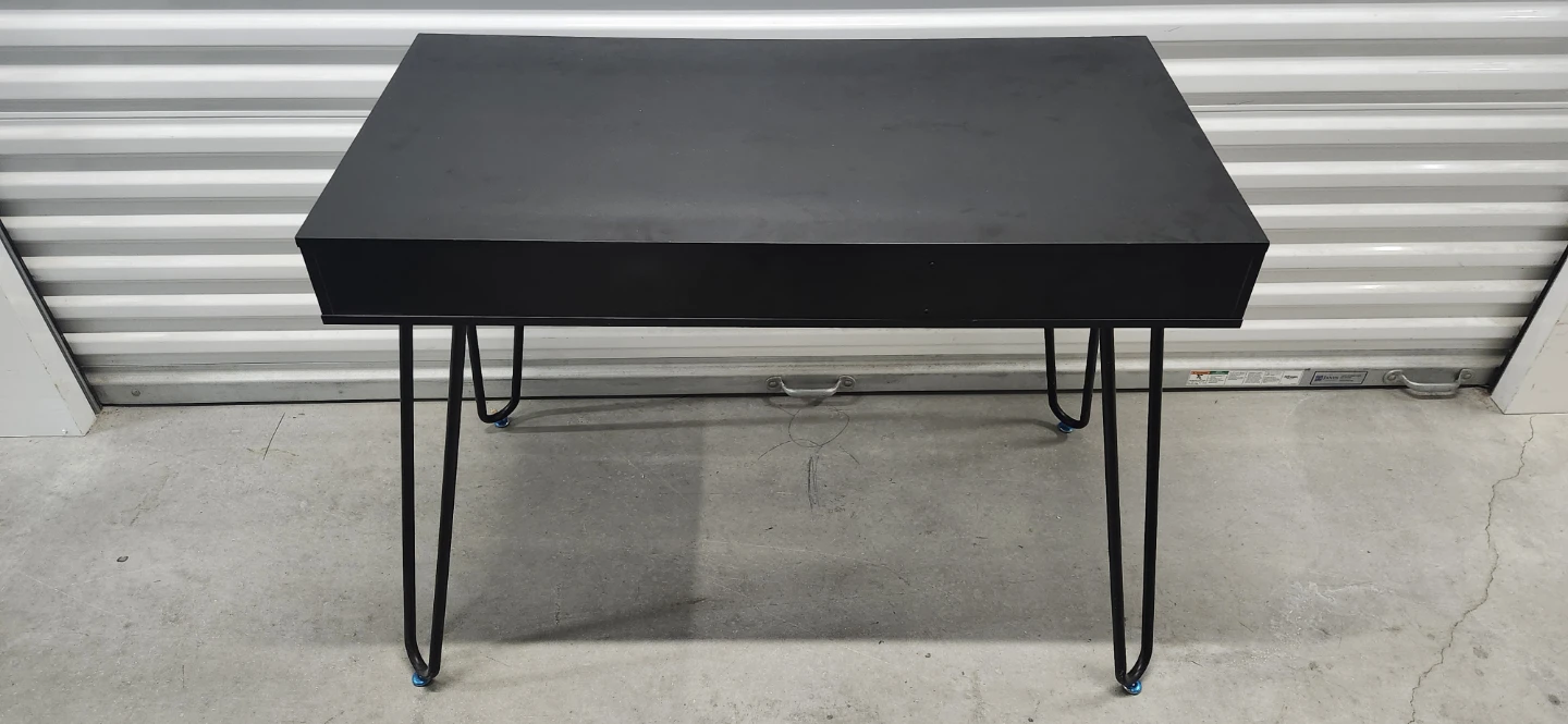 Black desk with hairpin legs - photo 5