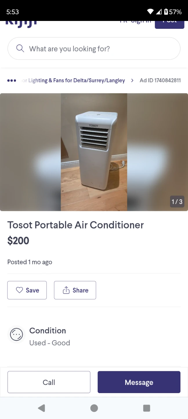 Tosot Portable Air Conditioner 100 obo need gone asap moving - photo 4