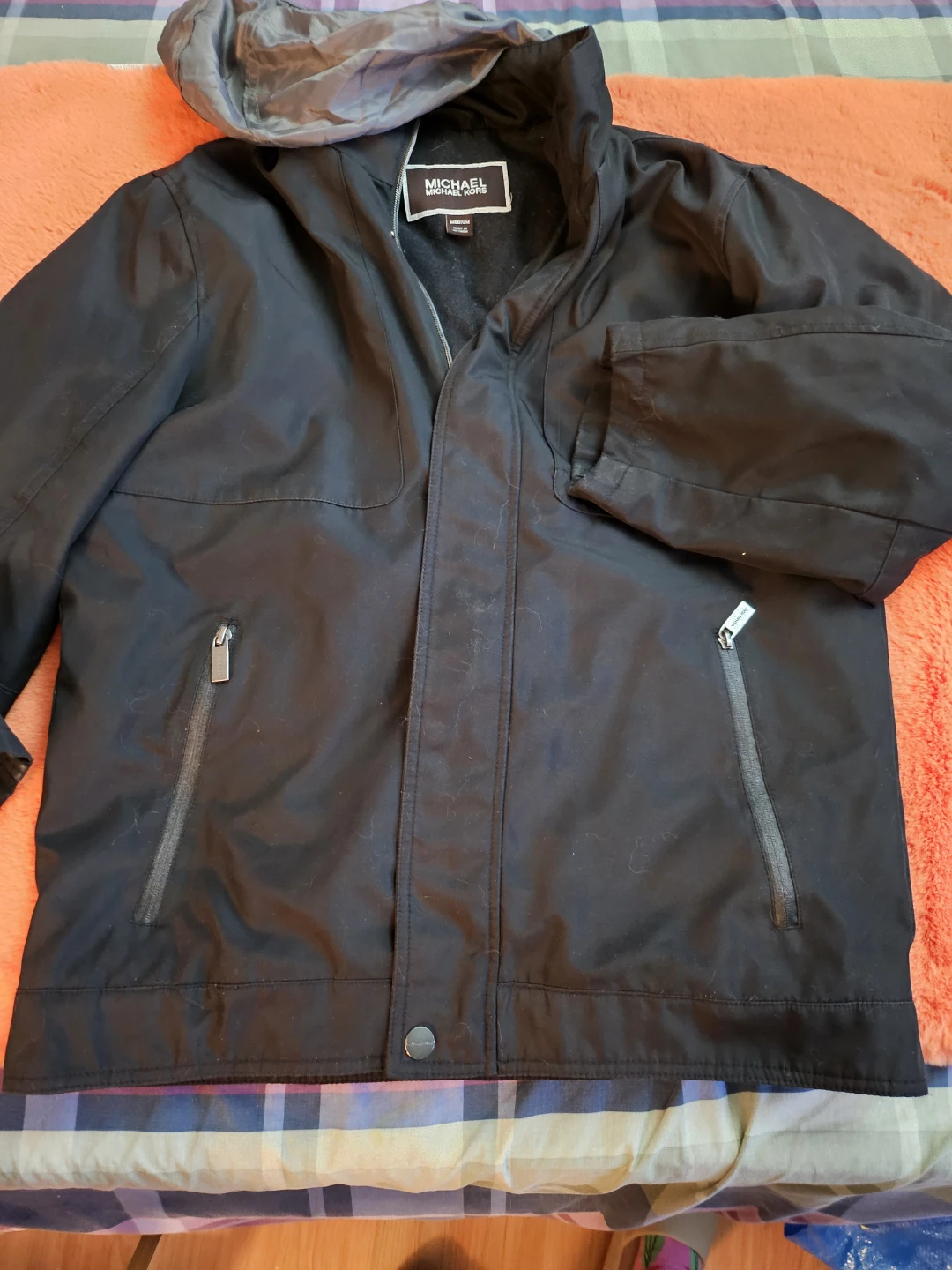 Size Small,Michael Kors Black Hooded Jacket