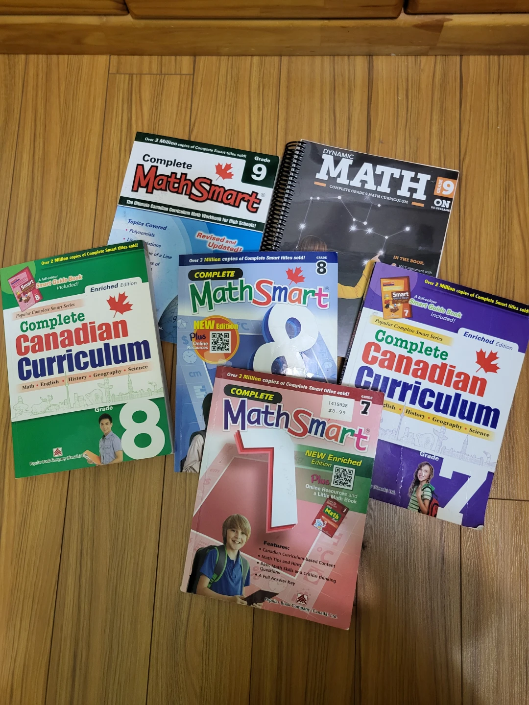 Math Smart & Canadian Curriculum Workbooks (Grades 7-9)