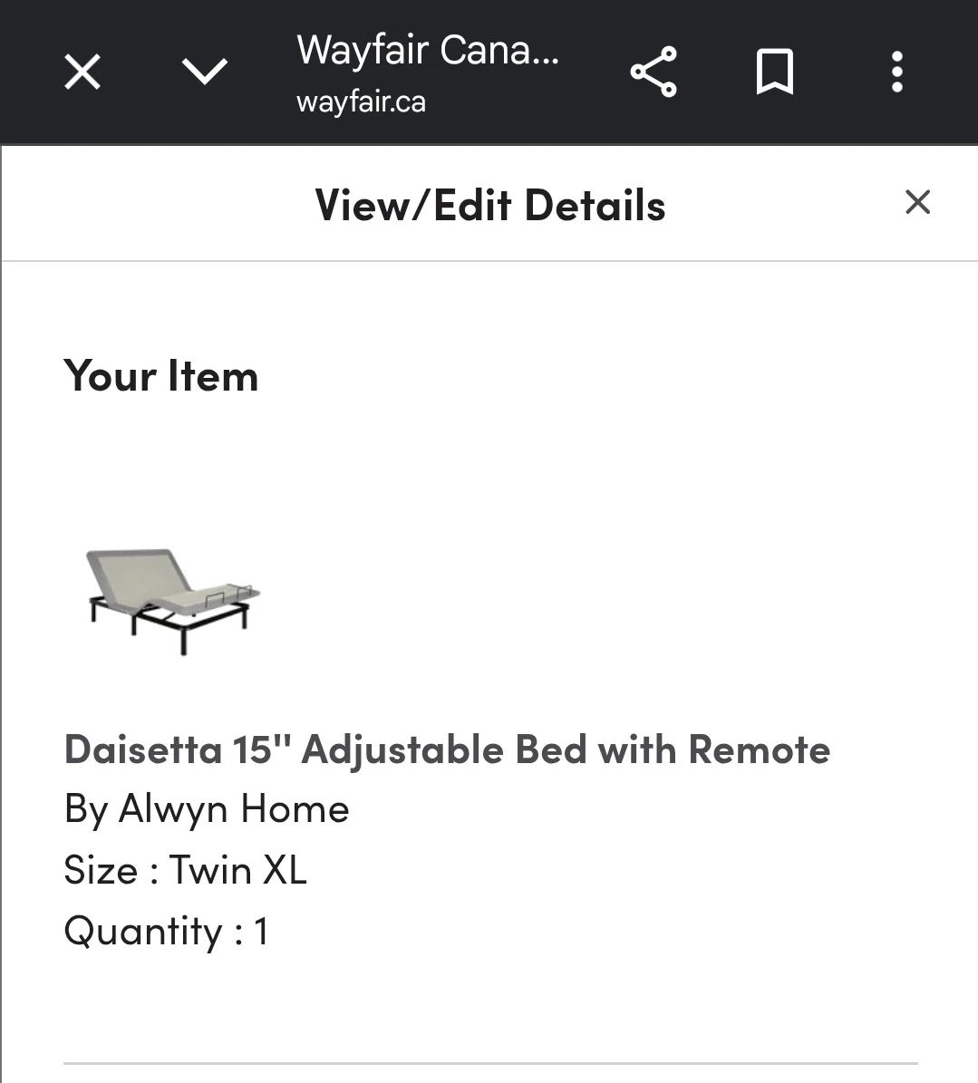 Daisetta 15" Adjustable Bed by Alwyn Home - Twin XL