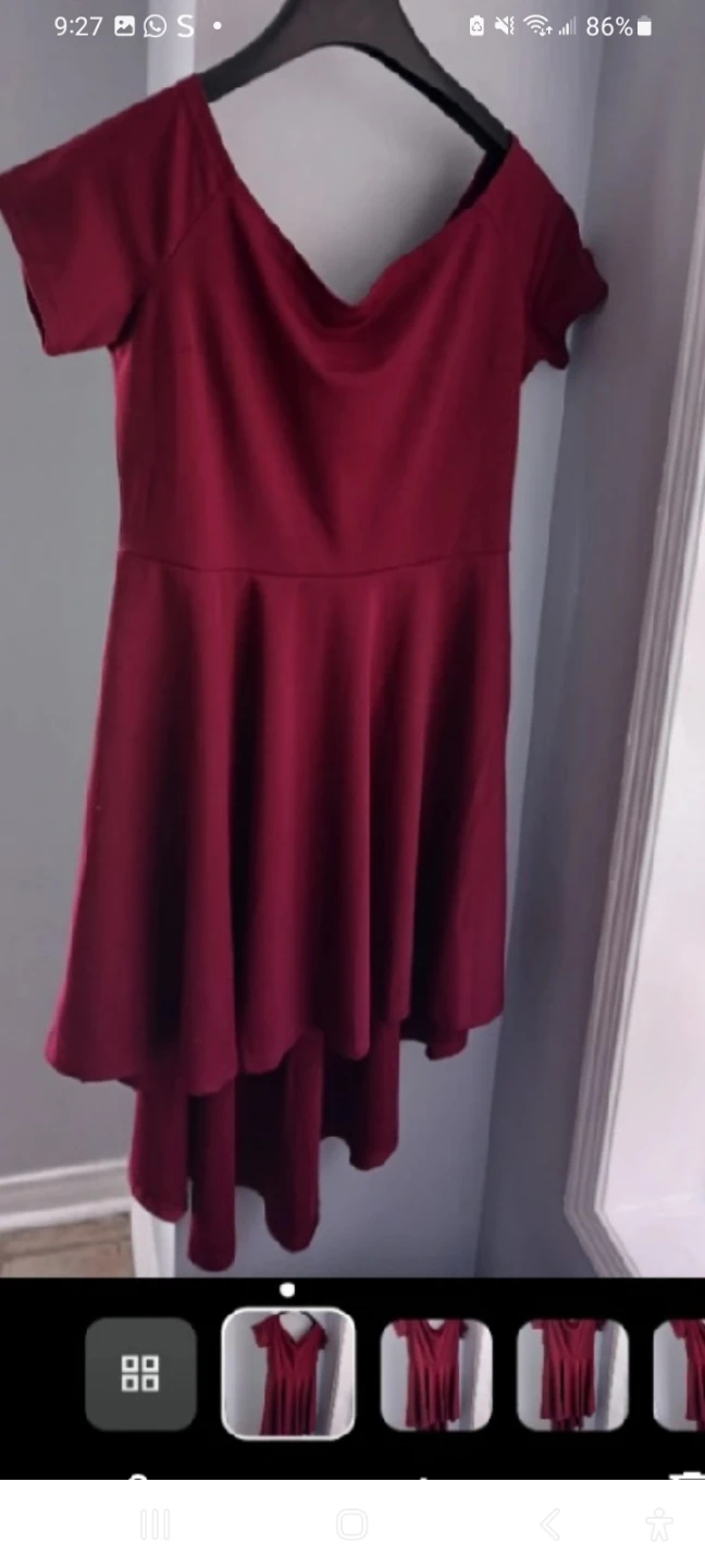 Maroon High-Low Dress - photo 2