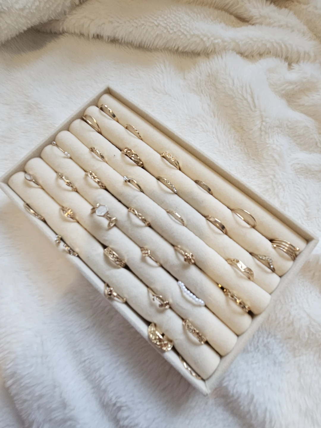 Assorted Gold-Tone Rings and Bracelets Set