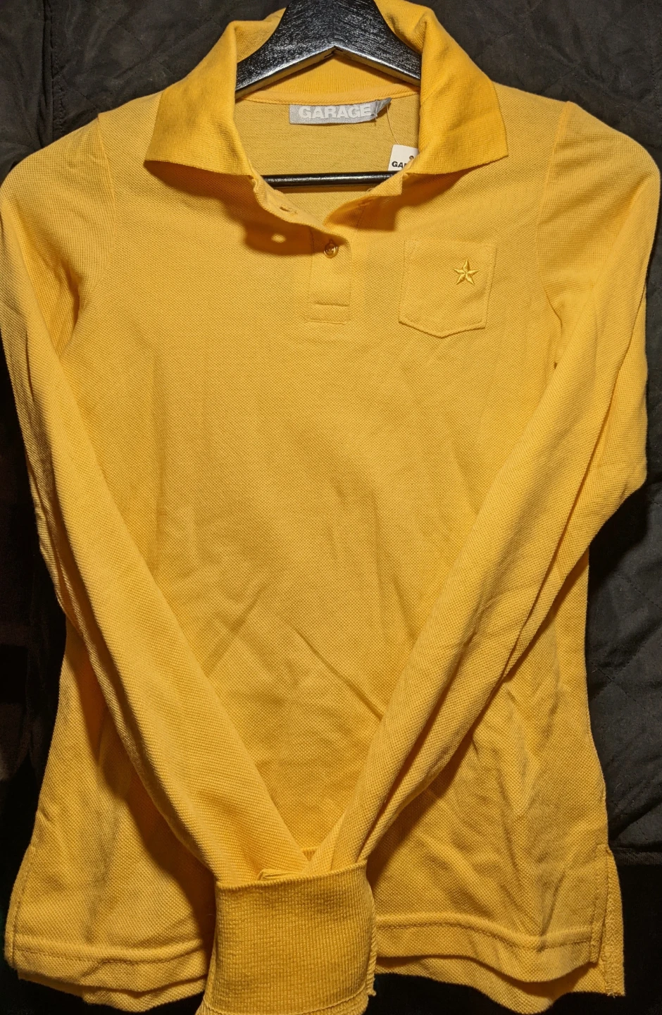 Garage Golden Yellow Long Sleeve Polo Shirt - photo 3