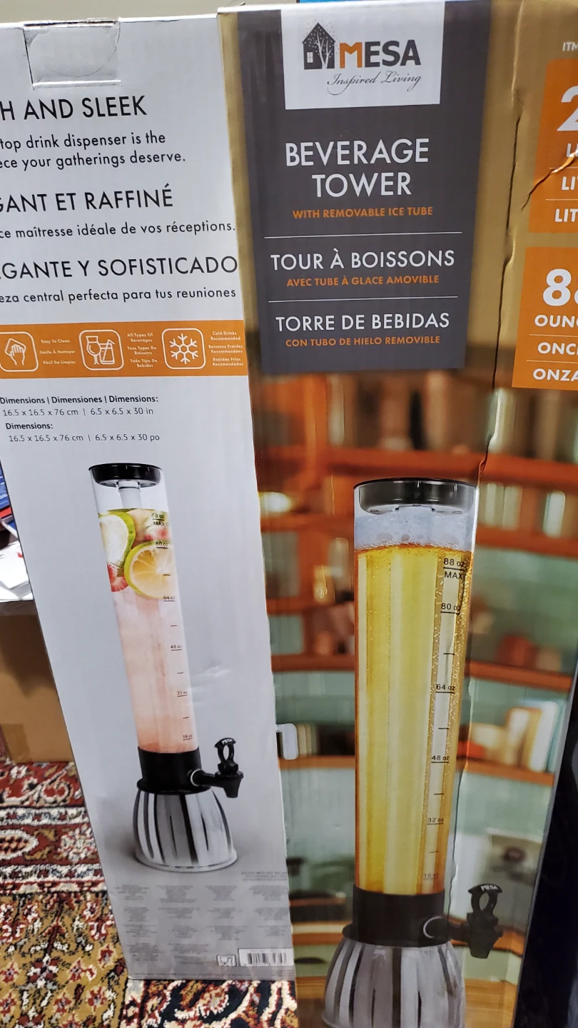 Mesa Beverage Tower with Removable Ice Tube