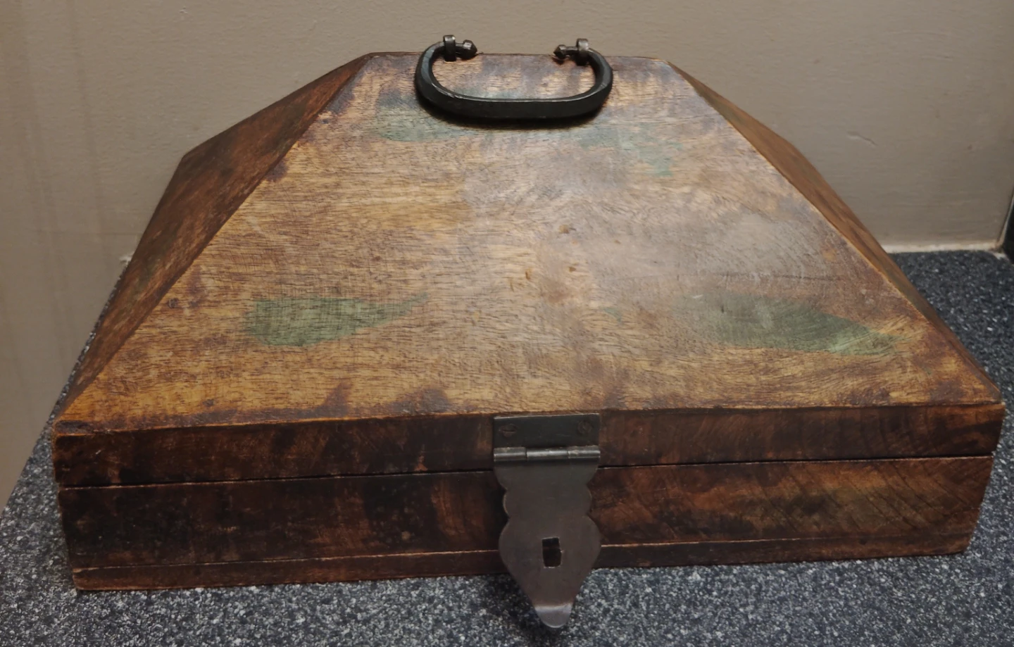Vintage / Antique Wooden Slanted Storage Box