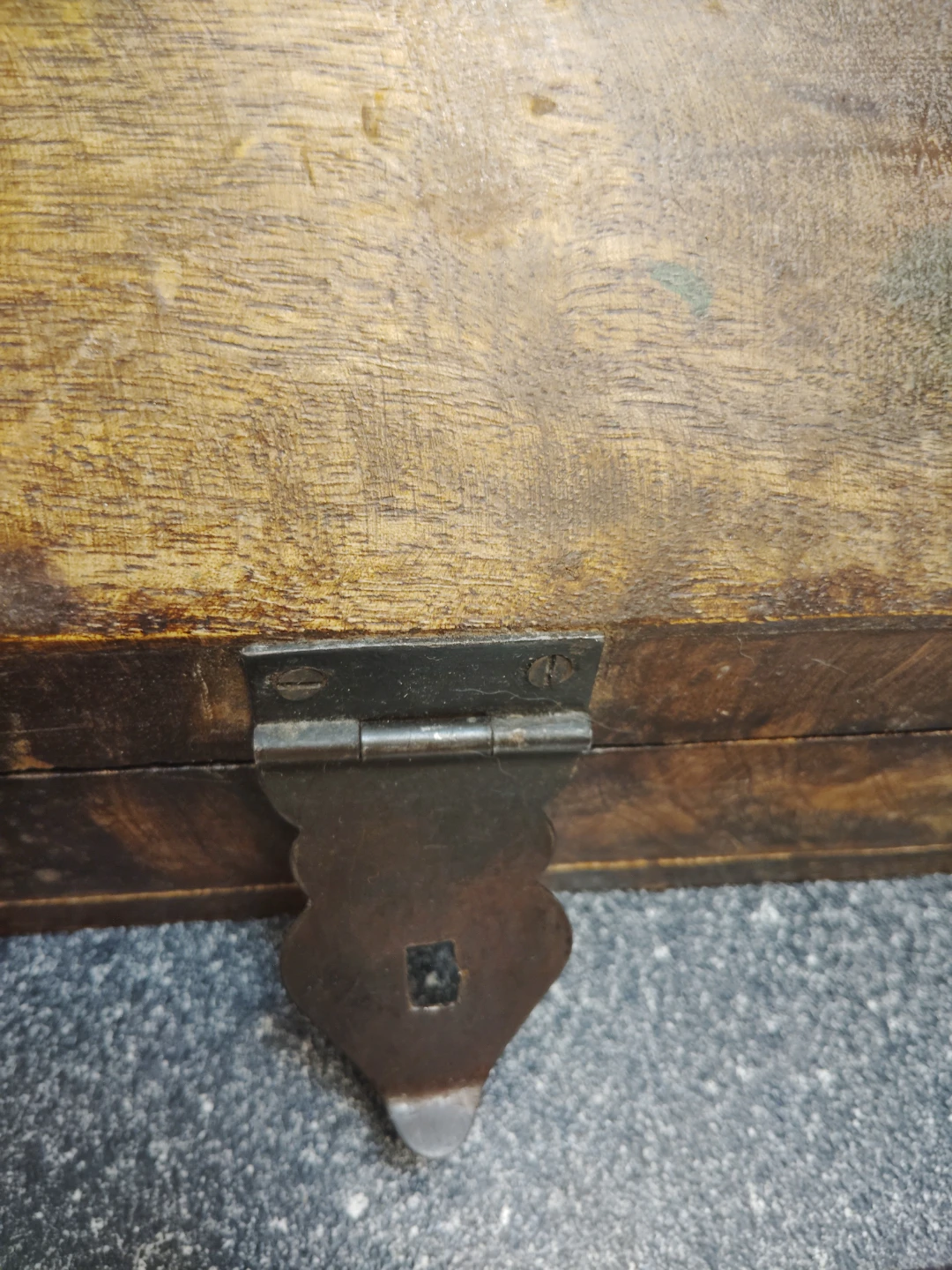 Vintage / Antique Wooden Slanted Storage Box - photo 4