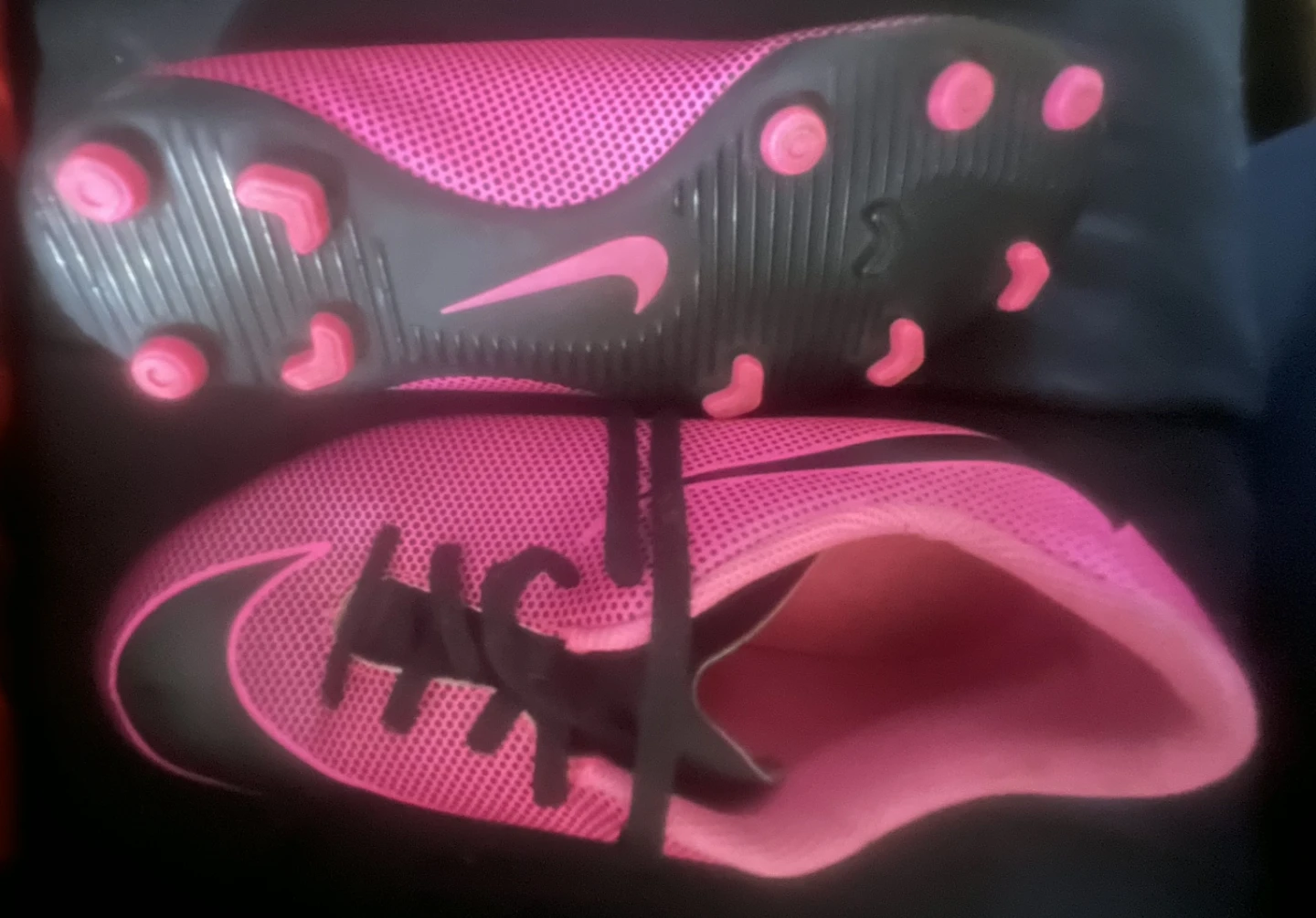Nike Kids Soccer Cleats Pink Black - photo 4