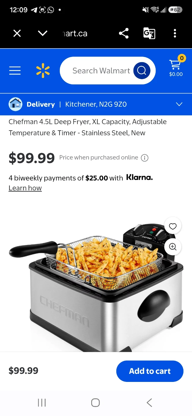 Chefman 4.5L Turbo-Fry Stainless Steel Deep Fryer
