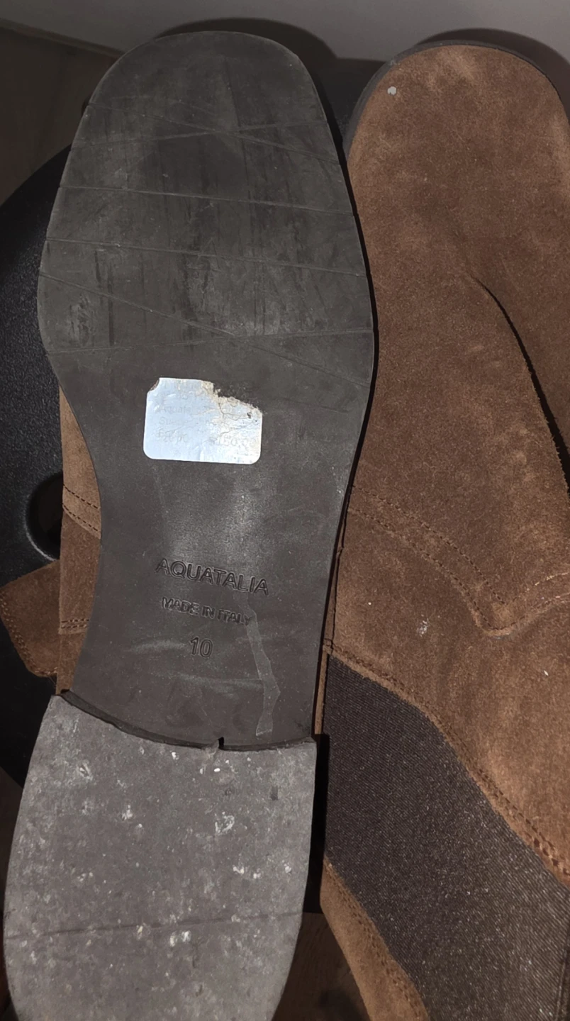 Aquatalia Made in Italy Suede Chelsea Boots — Brown — Size 10 - photo 3
