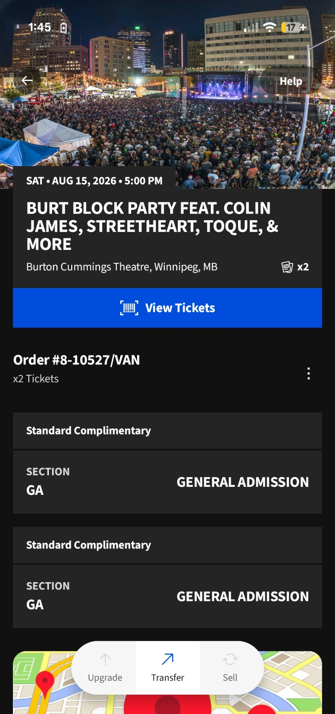 Burt block party tickets for tonight