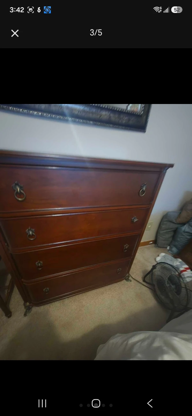 Wooden Dresser with 4 Drawers. Bombay Co. - photo 3