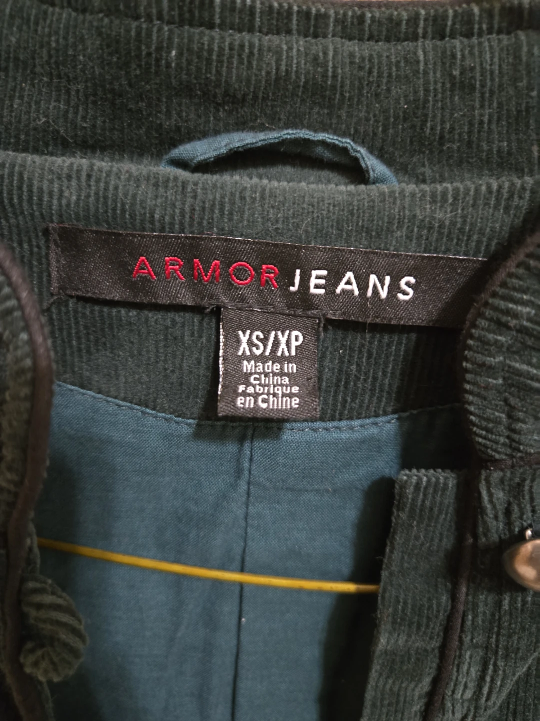 Armor Jeans Green Corduroy Jacket XS - photo 3