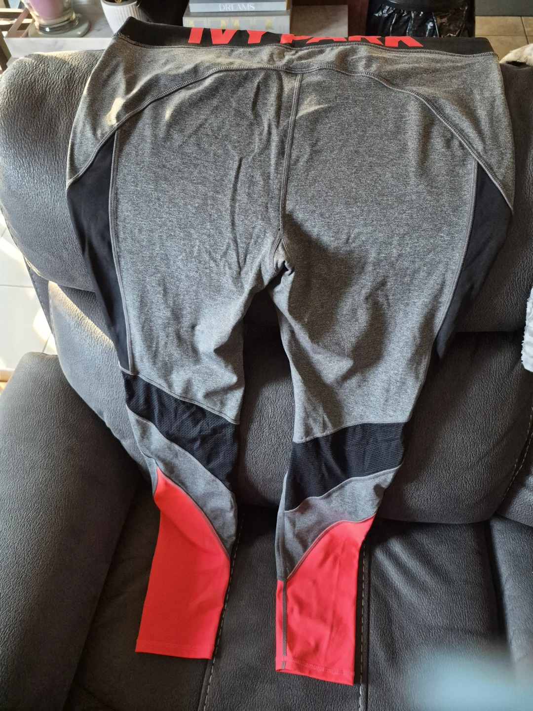 IVY PARK Grey Black Red Leggings - Size XL - photo 2