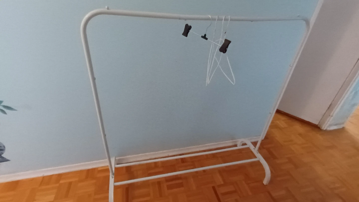 White Metal Garment Rack